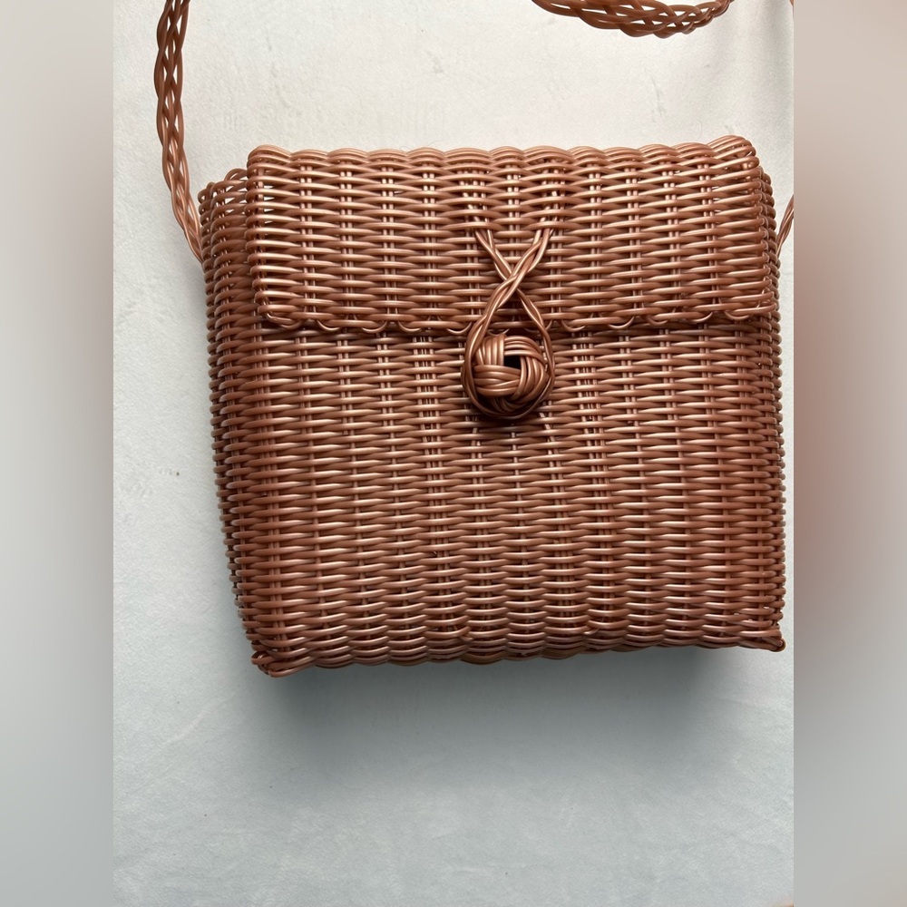 Brown Woven Crossbody Bag - Picture 2 of 9